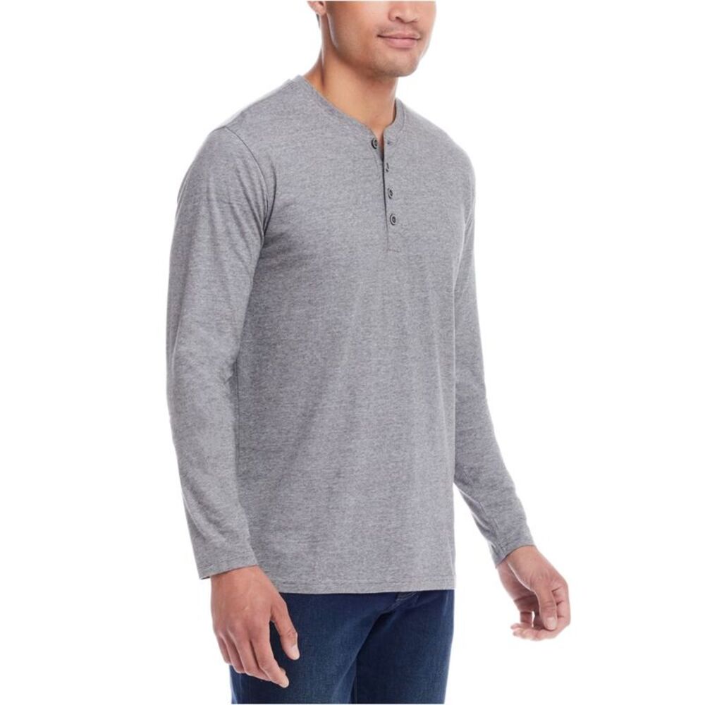 Weatherproof Mens Micro-Stripe Henley Shirt, NWT
